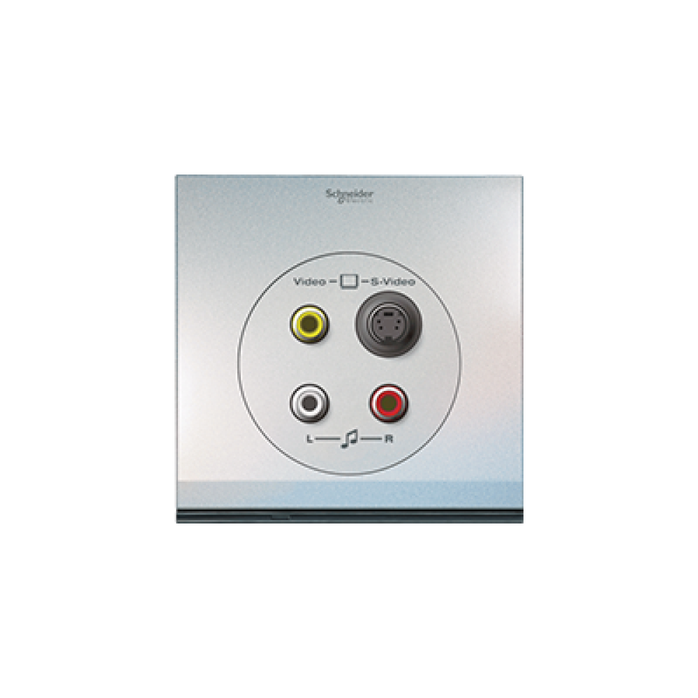 Schneider ULTI Pearl White S-Video-RCA Socket swi100137