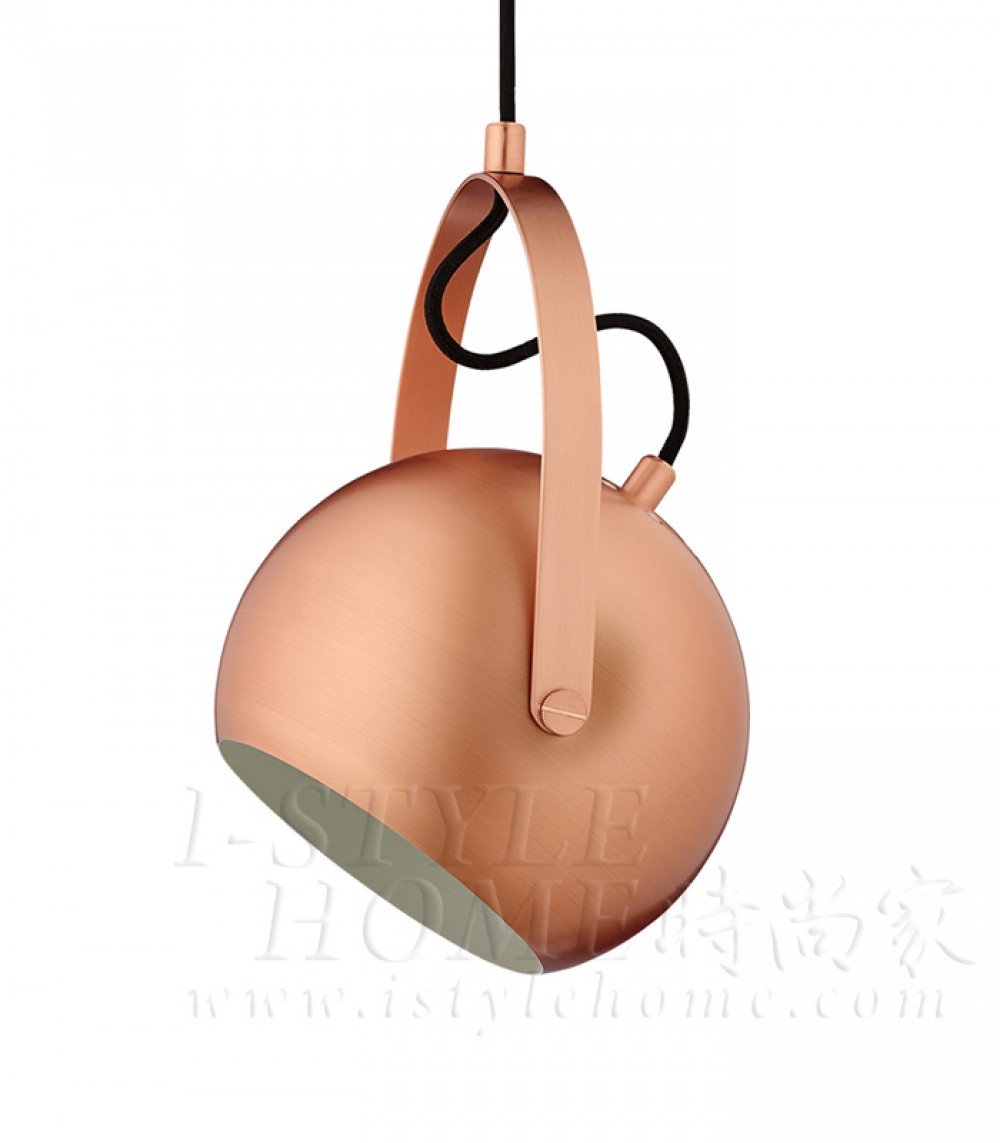 Ball with handle brushed copper lig100289